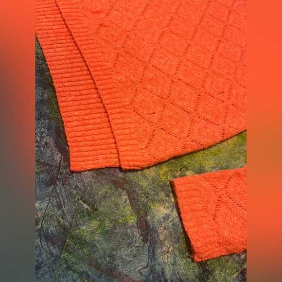 Dainty Hooligan Semi-Cropped Sweater - Neon Peach/Coral - Size M/L - Picture 8 of 10